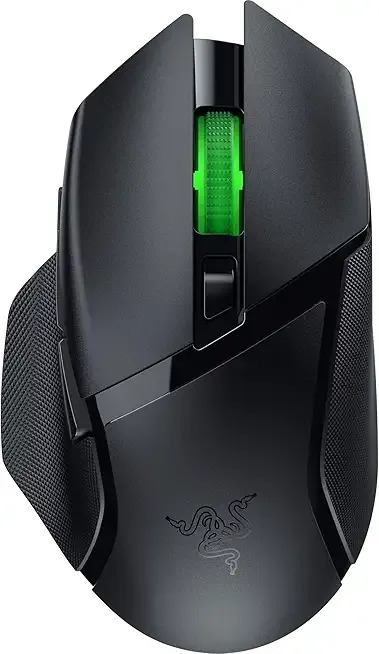 Razer Basilisk V3 X HyperSpeed Customizable Wireless Gaming Mouse: Mechanical Switches Gen-2-5G Advanced 18K Optical Sensor - Chroma RGB 9 Programmable Controls 535 Hr Battery Classic Black