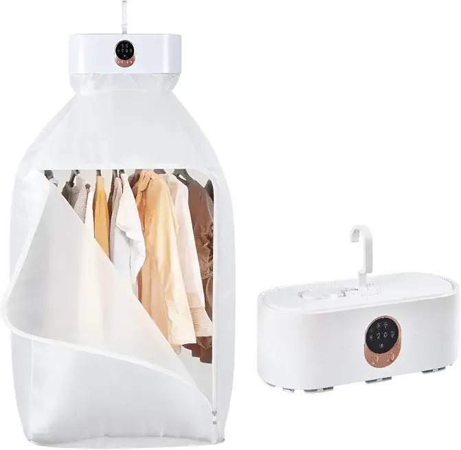Portable Clothes Dryer, Mini Hanging Dryer with 4 Timer Settings & 167°F Constant Temperature, 600W Electric Drying System for Apartments, RV, Dorm, Travel