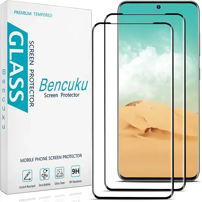 (2 Pack) Screen Protector for Samsung Galaxy S20 6.2 Inch Tempered Glass Film, 3D Curved Full Screen Coverage, HD Clear, Anti Scratch, Case Friendly