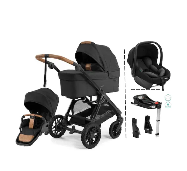 Emmaljunga 2027 | Sento Pro Kombi Flat + Fillikid Bilstolpakke | Outdoor Black