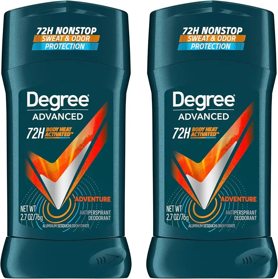 Degree Men Advanced Protection Antiperspirant, Adventure, 2.7 oz, 2-Pack | For active days, Helps stay fresh & confident, With MotionSense, Adventure scent