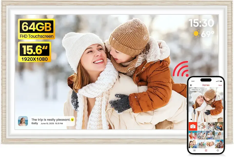 64GB Frameo 15.6" Digital Picture Frame Large WiFi Electronic Photo Frames