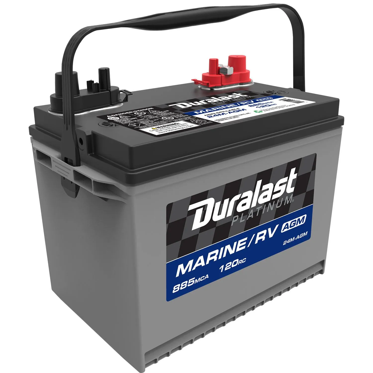 Duralast Platinum Group Size 24 Marine Starting Absorbed Glass Mat (AGM) Battery 24M-AGM