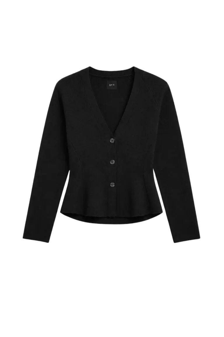 Ginny Merino Cardigan - Sort