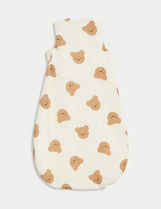 Schlafsack aus reiner Baumwolle mit Spencer Bear™-Motiv und Tog-Wert 2,5 (0–3 Jahre)