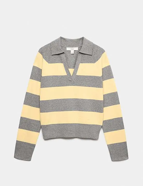 Striped Knitted Rugby Top