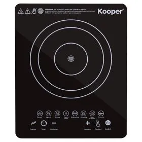 Piastra a induzione, 8 programmi automatici, 1500W, nera, Kooper