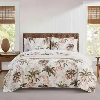 Tommy Bahama Bonny Cove Coverlet Set Coconut Queen