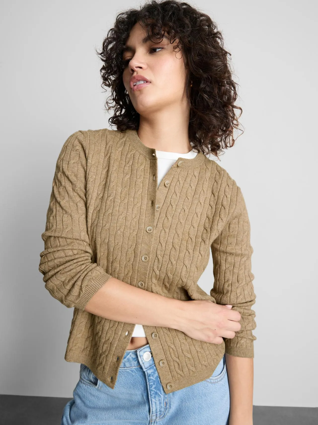 Gilet en maille torsadée