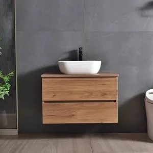 Mueble de Baño 60cm color Madera con Lavabo sobre encimera