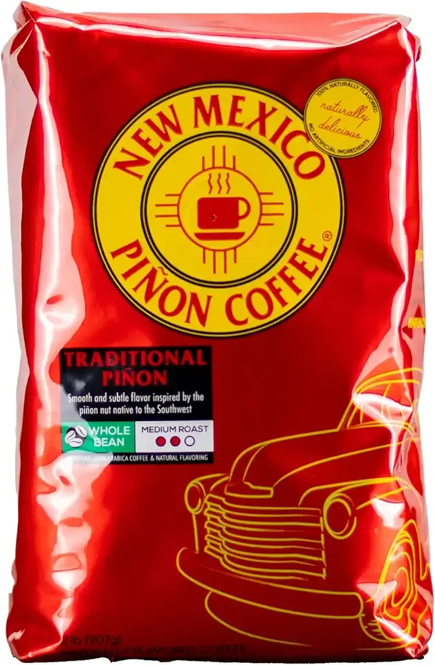 New Mexico Piñon Coffee Naturally Flavored Coffee (Traditional Piñon Whole Bean, 2 pound)