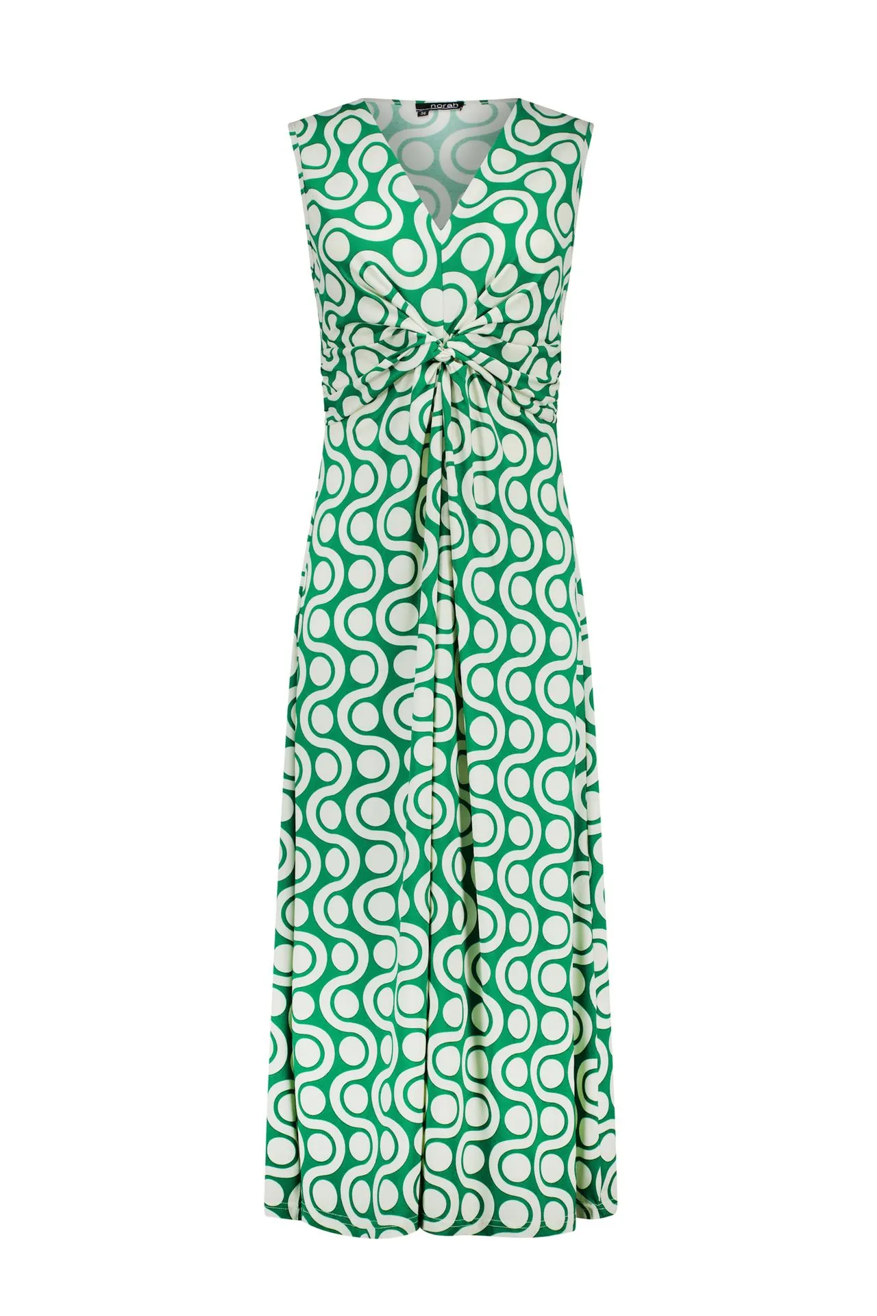 Groene maxi jurk met grafische print