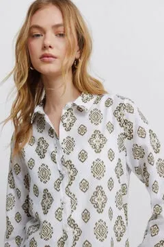 Camisa básica efecto lino