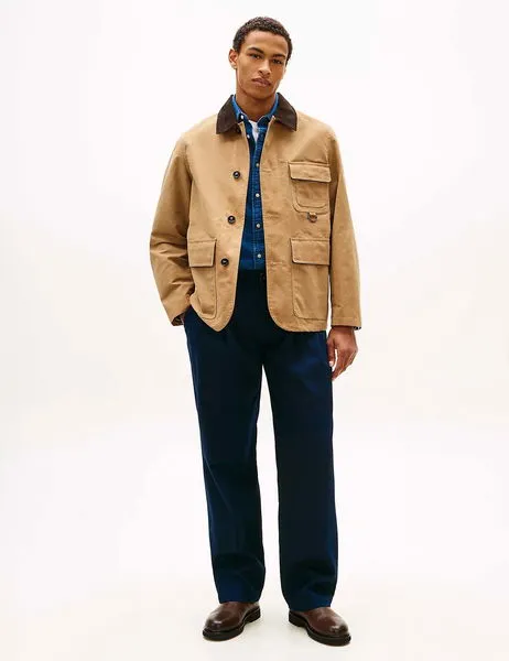 Waxed Barn Jacket Safari Canvas