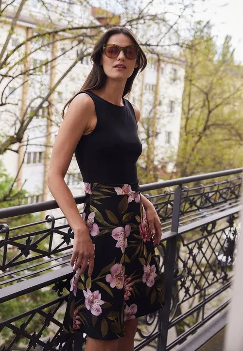 Kjole - black/black/pink