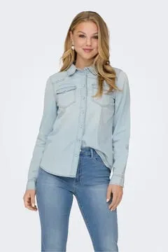 Camisa vaquera de manga larga
