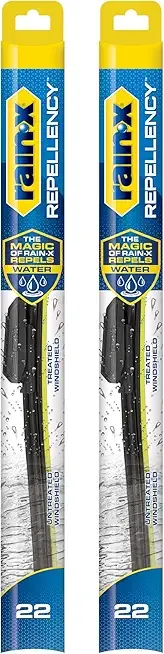 Rain-X 810363 Repellency Water Repellent Wiper Blades, 22" Windshield Wipers (Pack of 2) New & Improved Version of Latitude [Amazon Exclusive]