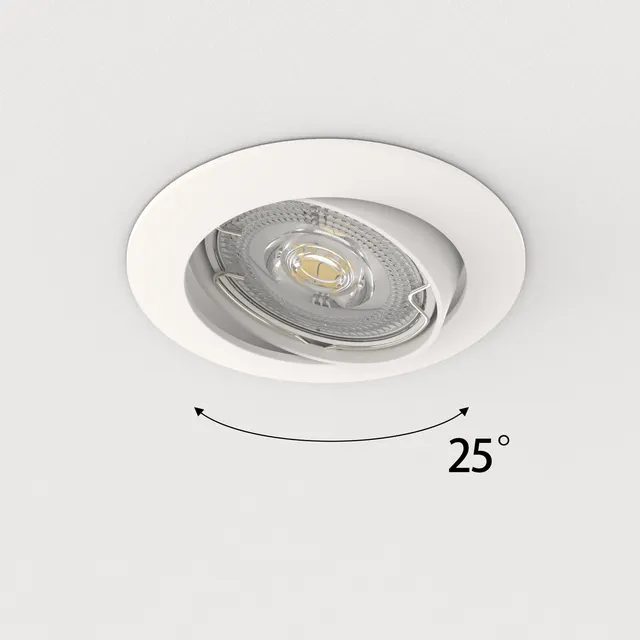 Set 3 pezzi faretto da incasso LED con fonte luminosa orientabile Clane bianco GU10 ø 8.2 cm luce bianco naturale INSPIRE
