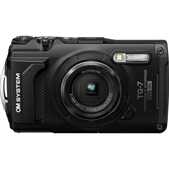 OM Digital Solutions Tough TG-7 12MP 4K 2160p Underwater Digital Camera, Black (V110030BU000)