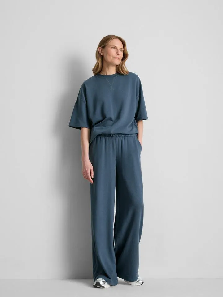 Pantaloni da tuta in cotone a gamba larga
