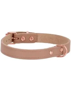 Adori Halsband Vintage Leder Rose&Beige - Halsband