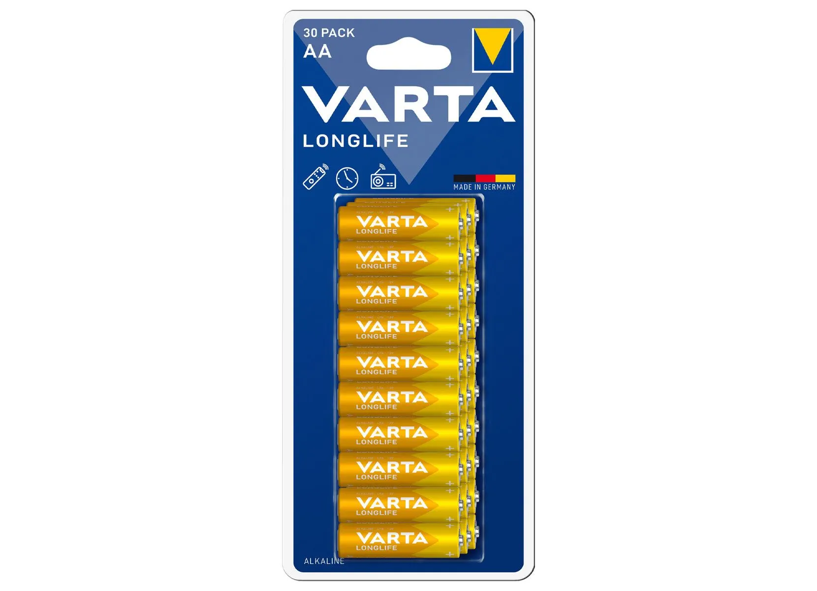 VARTA Longlife AA LR6 Alkaline Batterien 30er-Pack