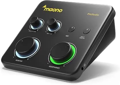 MAONO PS22 Lite USB Audio Interface for PC for Guitar &a…