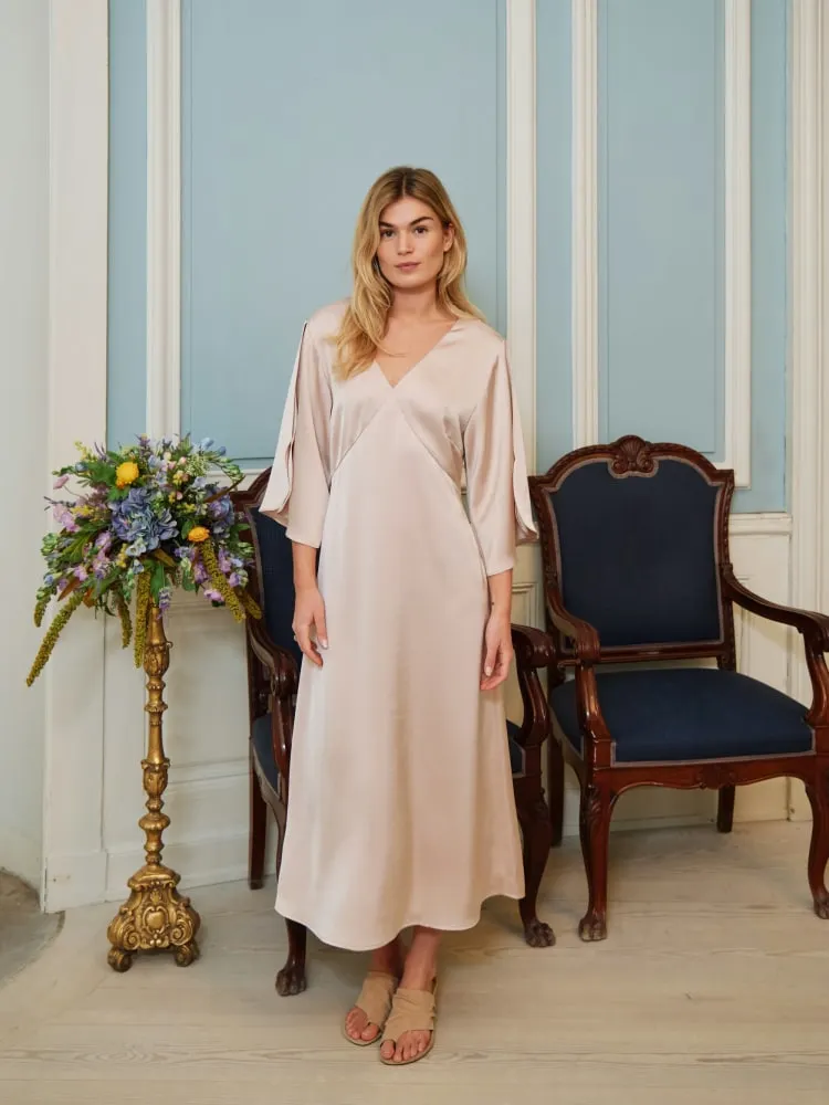 Remara Heavy Sateen Dress Champagne
