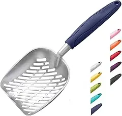WePet Cat Litter Scoop, Aluminum Alloy Sifter,…