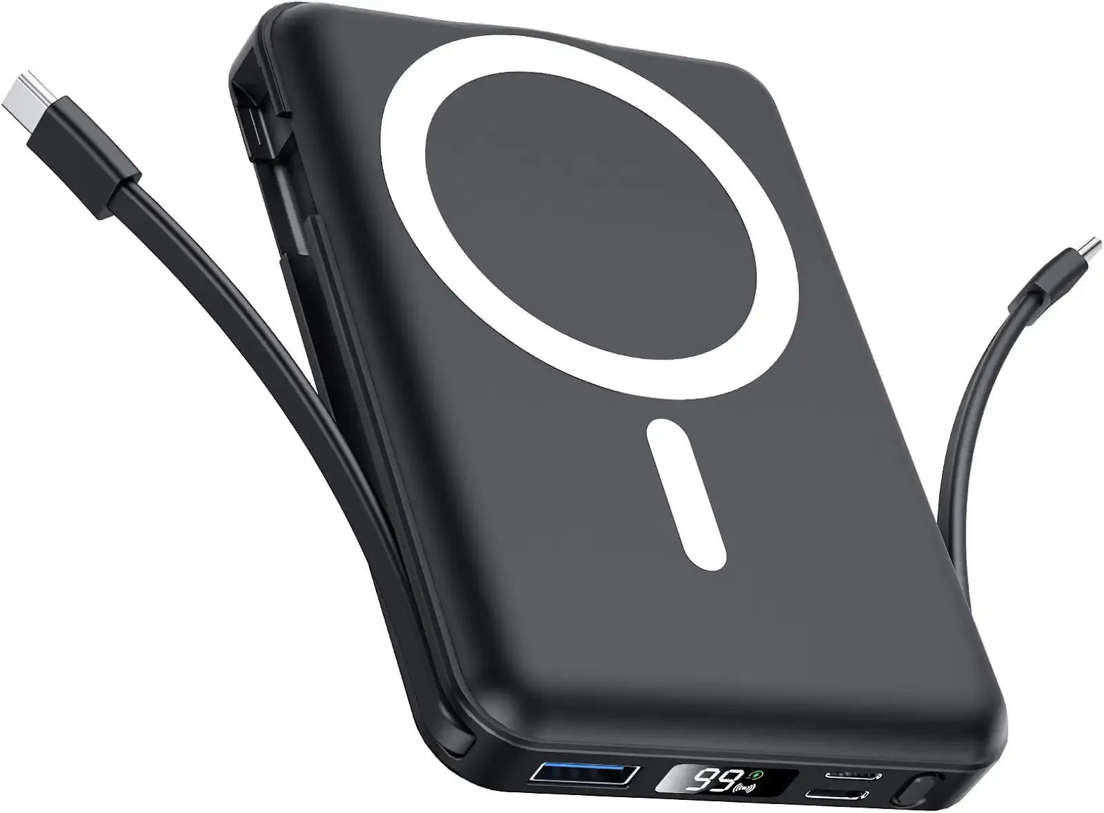 for Magsafe Power Bank, 10000mAh Magnetic Power Bank with USB-C Cable and PD 20W USB C Fast Charging LED Display, Wireless Portable Charger for iPhone 17/16/15/14/13/12/Pro/Pro Max