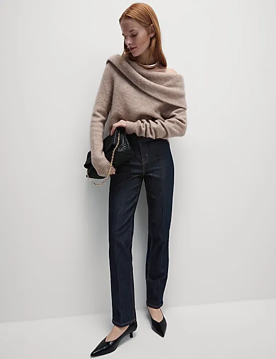 Hoch geschnittene, elegante Jeans „Sienna“
