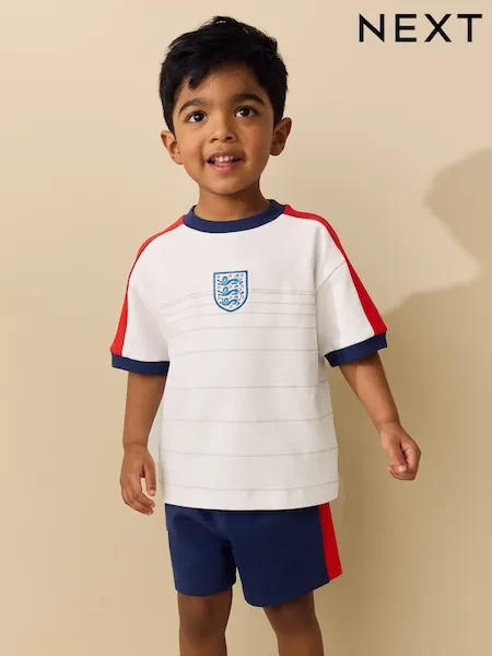 White England Football Shirt and Short Set (3mths-3yrs)