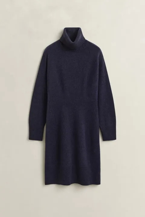 Wool Cashmere Turtleneck Dress