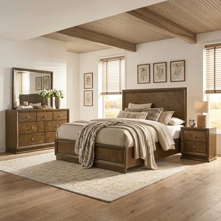 Kirkham Full Bedroom Set (4-Piece) by Furniture of America - Brown
