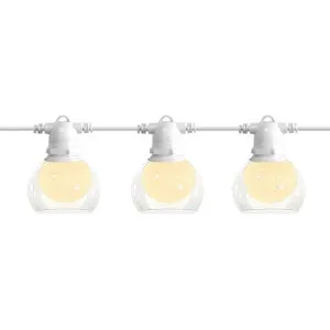 Ghirlanda luminosa Serena 10 luci cavo 3 mt bianco IP44