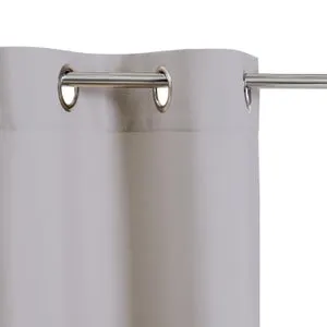 Cortina ollaos Pharell algodón liso gris granito INSPIRE de 140x280cm. Cinta termopegada