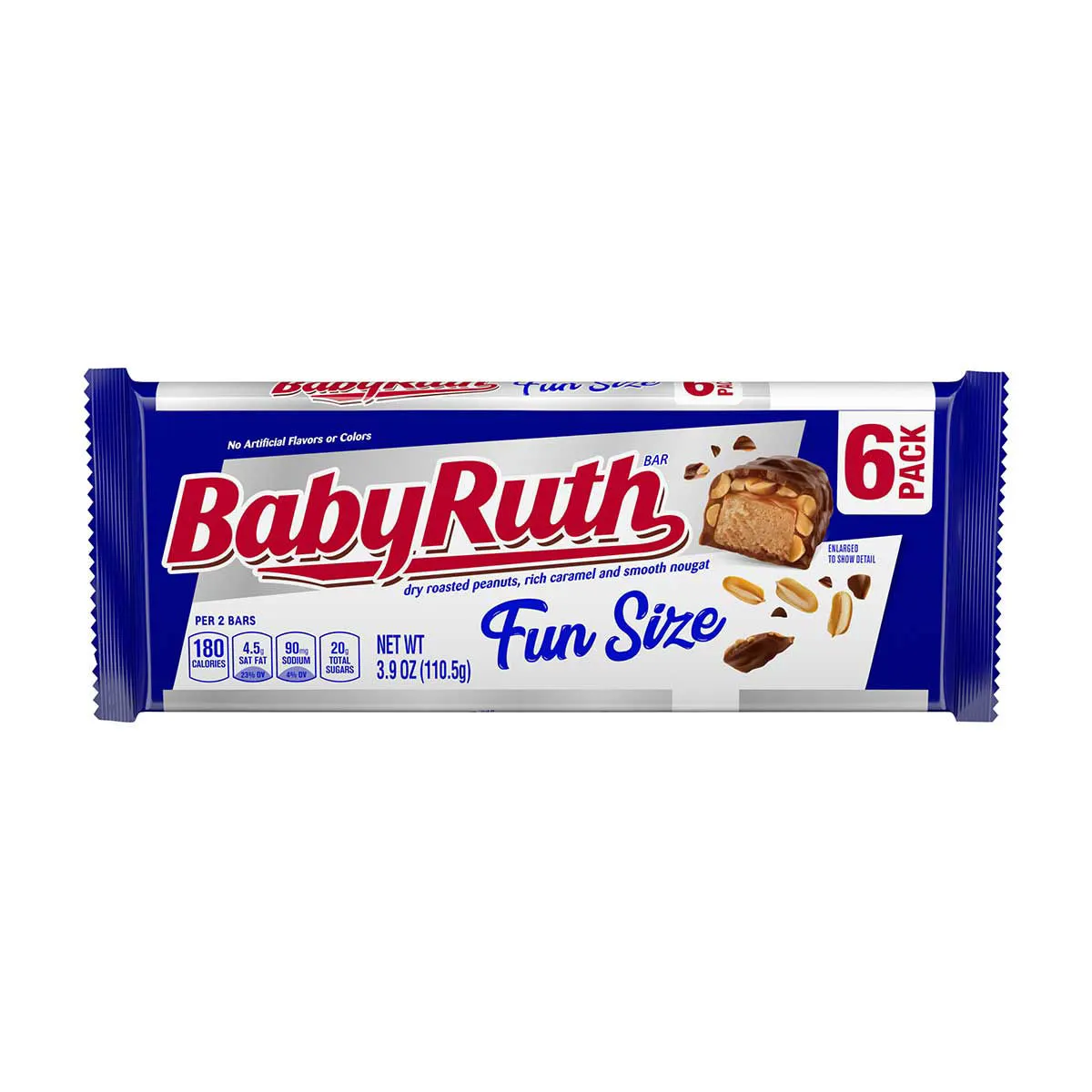 Baby Ruth Fun Size Chocolate Candy Bars, 3.9 oz, 6 pk