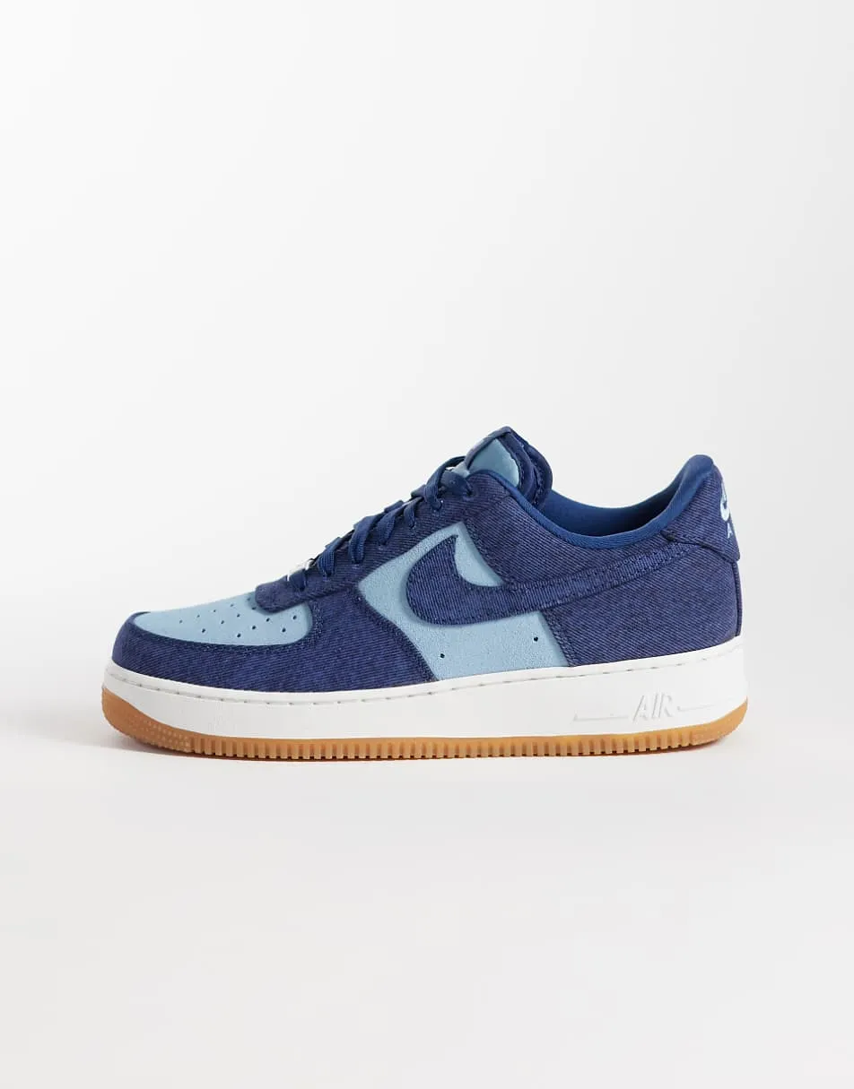 Nike Air Force 1'07 LV8 trainers in blue denim