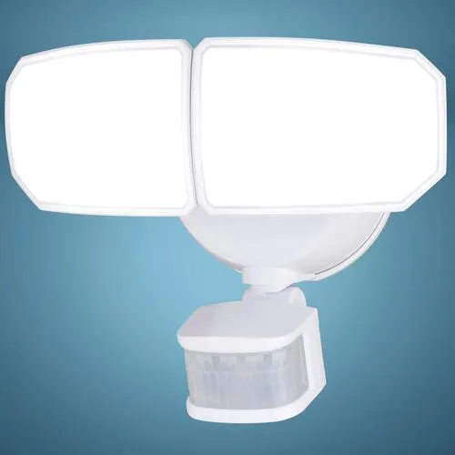 Patriot Lighting® Link LED Dual Head Motion Sensor Outdoor Security Flood Light