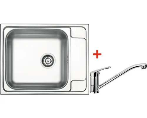Nerezový dřez s baterií GRAND 630 500 x 630 mm + baterie PRONTO N37