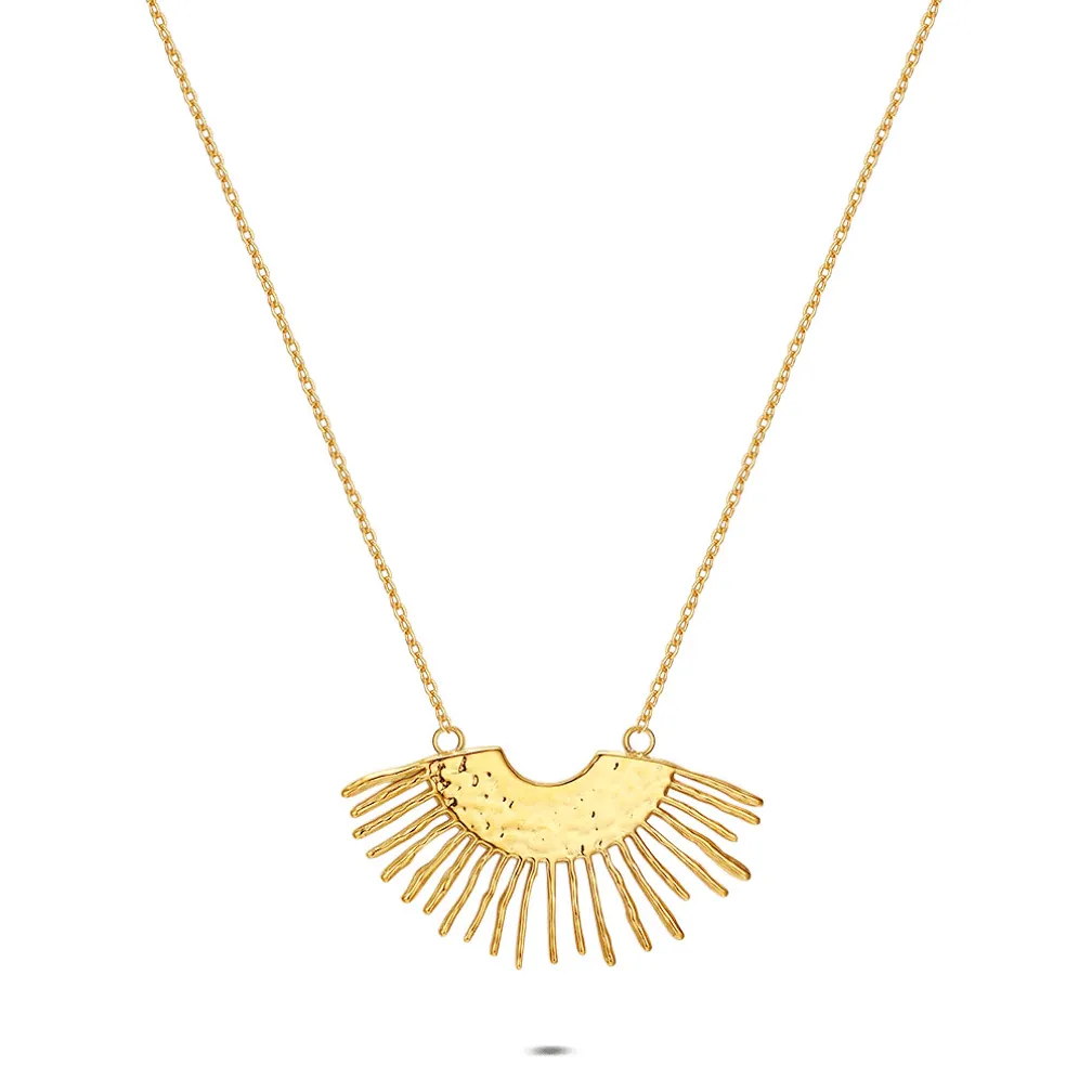 Halsketting in edelstaal, zonnestralen