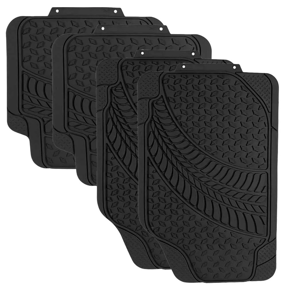 Ensemble de 4 tapis d'auto noir NEKTRA