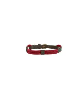 Hunter Halsband Malia - Hondenhalsband - 60 cm Wijnrood Donkerbruin M-L