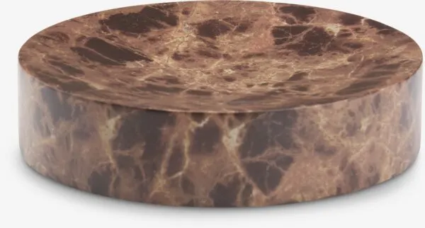 Sieradenschaal MAKARYD Ø10xH2cm marmer effect bruin