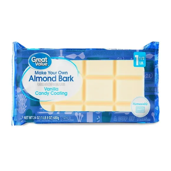 Great Value Almond Bark, Vanilla, 24 oz Bar