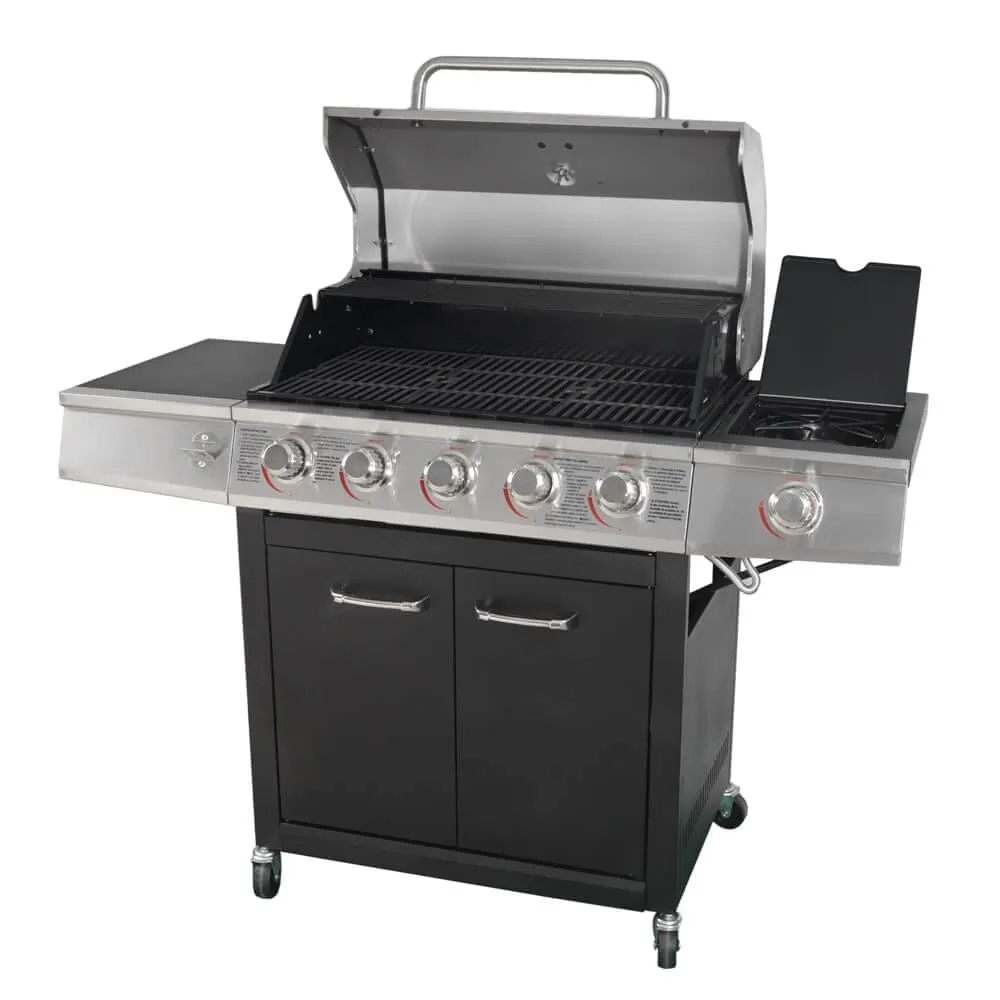 Grill Boss 5-Burner Gas Grill with Side Burner