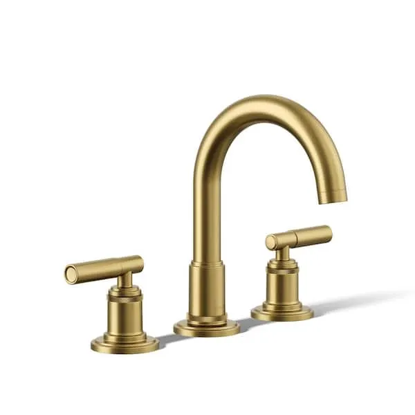 KOHLER Torrington 8 in.​ Widespread Double Handle Bathroom Faucet in Vibrant Brushed Moderne Brass