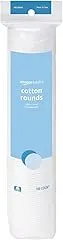 Amazon Basics Hypoallergenic 100% Cotton Rounds for Makeup Remover, Skincare, Nail Polish Removal, All Skin Types, 100 Count, 1 Pack Amazon Basics Hypoallergenic 100%…