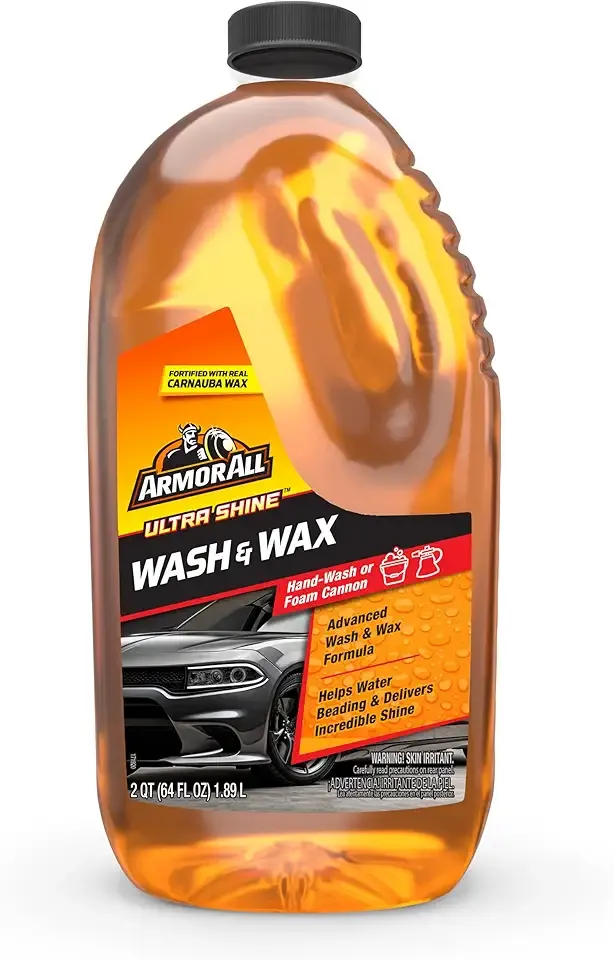 Armor All Ultra Shine Car Wash and Car Wax by Armor All, Cleaning Fluid for Cars, Trucks, Motorcycles, 64 Fl Oz Each