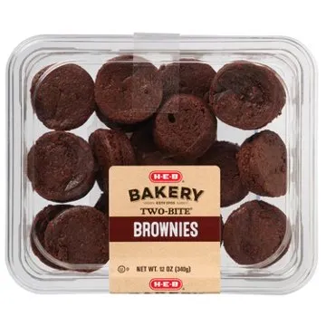 H-E-B Bakery Two-Bite Brownies, 12 oz